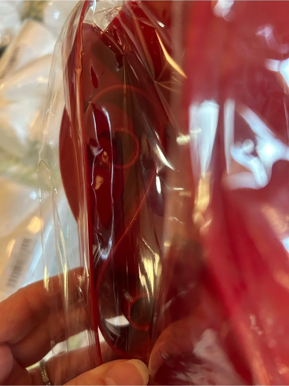 9 paks of White Foam Cone Party Decorations & 3 Red Plastic Sleds for crafting